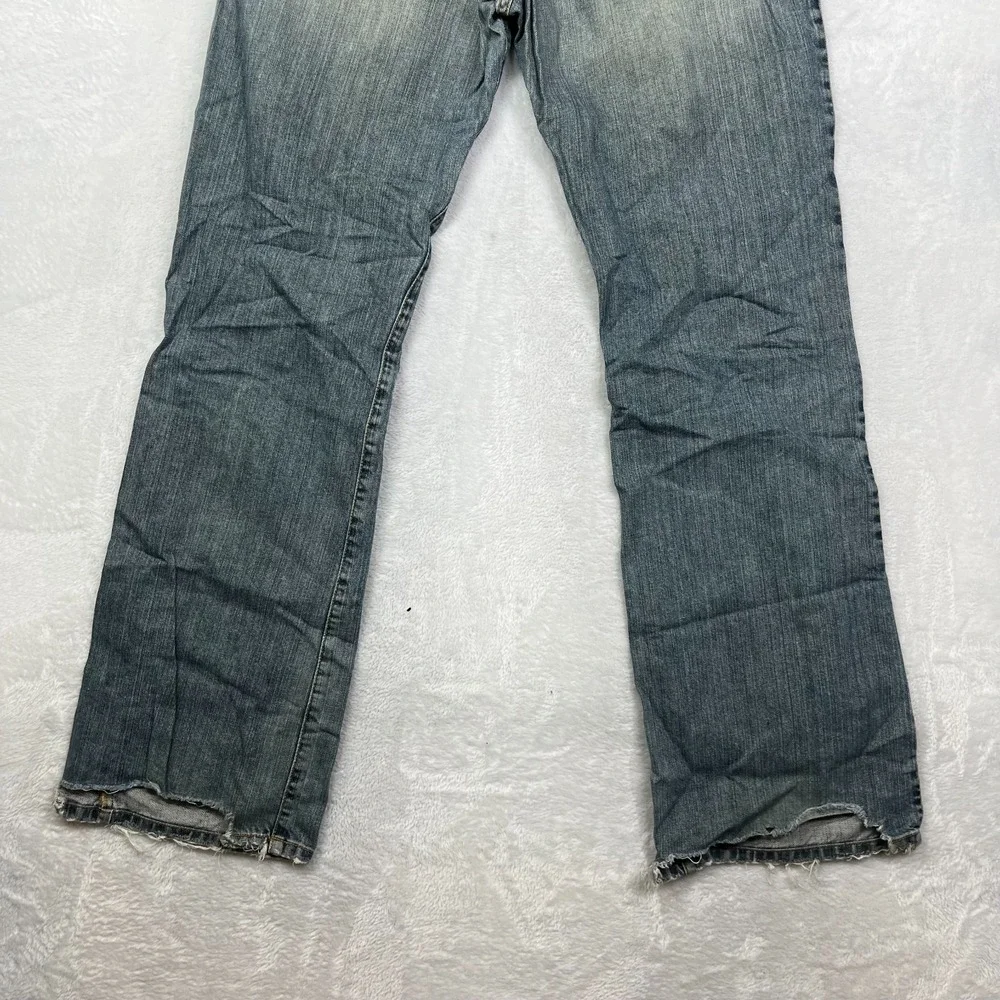 Vintage 90s Lucky Brand Hendrix Jeans Men's Blue Denim Distressed USA Made 34X33